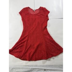 Women’s Size L Red Lace Speechless Brand Dress With Measurements
